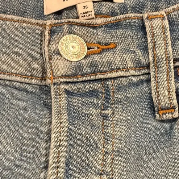 Re/Done Light Blue Distressed skinny Jeans - Picture 5 of 7